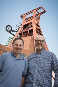 Sven und Dirk vorm Doppelbock Sven Hilling und Dirk Slawetzki